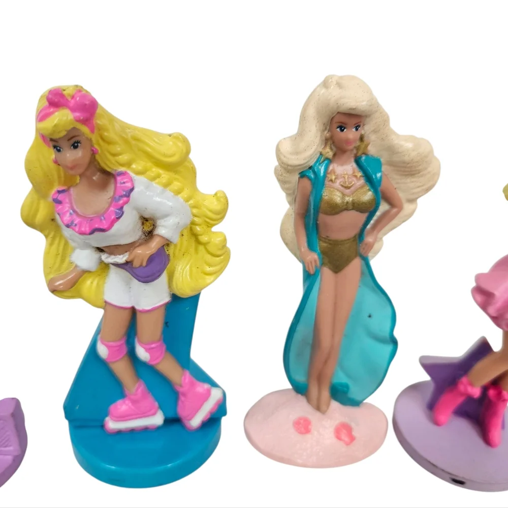 Vintage McDonald's Happy‎ Meal PVC Barbie Cake Toppers Lot of 5 L67